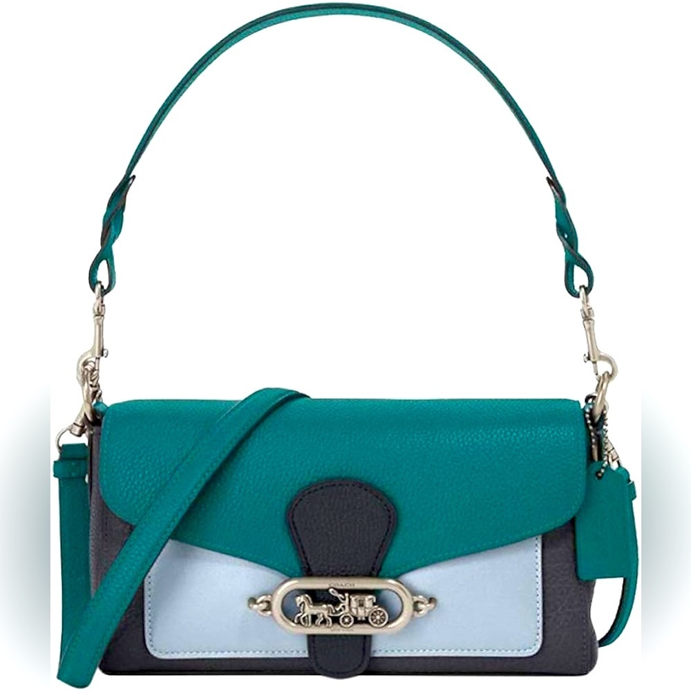 Coach Jade Shoulder Bag Viridian Multi Colorblock